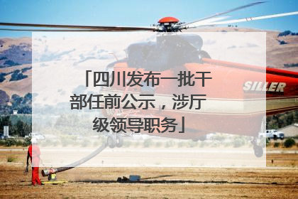 四川发布一批干部任前公示，涉厅级领导职务