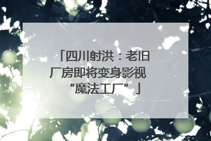 四川射洪：老旧厂房即将变身影视“魔法工厂”