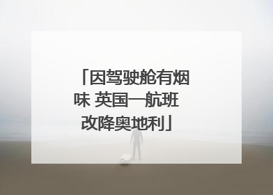 因驾驶舱有烟味 英国一航班改降奥地利