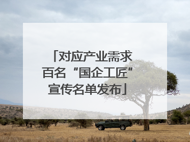 对应产业需求 百名“国企工匠”宣传名单发布