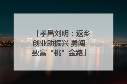 孝昌刘明：返乡创业助振兴 勇闯致富“桃”金路