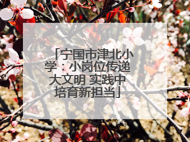 宁国市津北小学：小岗位传递大文明 实践中培育新担当