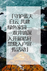 守护蓝天白云 共建绿色家园——双井镇深入开展秸秆禁烧入户宣传活动