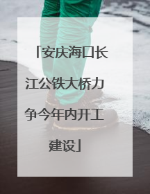 安庆海口长江公铁大桥力争今年内开工建设