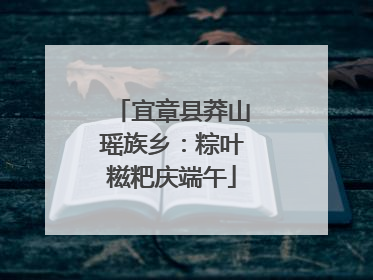 宜章县莽山瑶族乡：粽叶糍粑庆端午