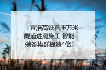 宜涪高铁首座万米隧道进洞施工 智能装备集群提速4倍