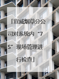 宣威烟草分公司对系统内“7S”现场管理进行检查
