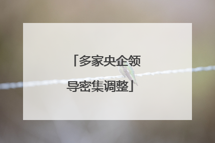 多家央企领导密集调整