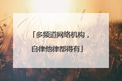 多频道网络机构，自律他律都得有