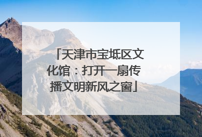 天津市宝坻区文化馆：打开一扇传播文明新风之窗