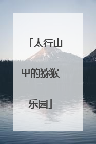 太行山里的猕猴乐园