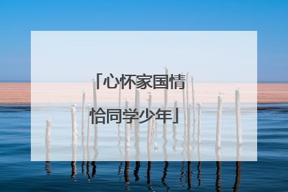 心怀家国情 恰同学少年