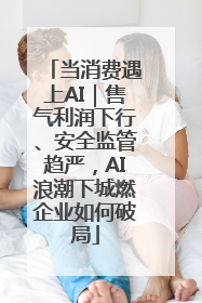 当消费遇上AI｜售气利润下行、安全监管趋严，AI浪潮下城燃企业如何破局