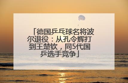 德国乒乓球名将波尔退役：从孔令辉打到王楚钦，同5代国乒选手竞争