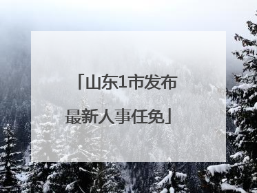 山东1市发布最新人事任免