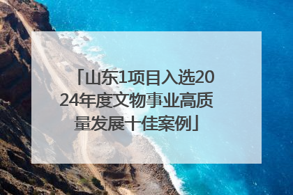 山东1项目入选2024年度文物事业高质量发展十佳案例