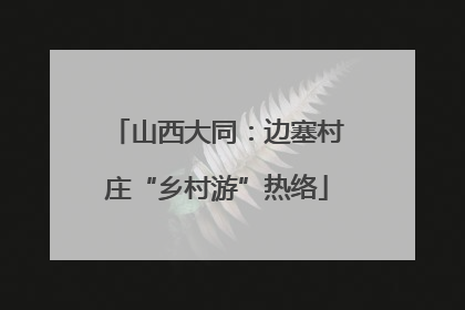 山西大同：边塞村庄“乡村游”热络