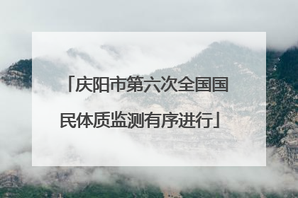 庆阳市第六次全国国民体质监测有序进行