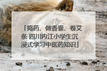 捣药、做香囊、卷艾条 四川内江小学生沉浸式学习中医药知识