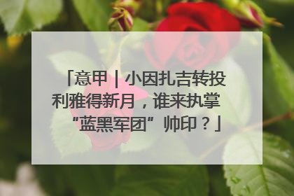 意甲｜小因扎吉转投利雅得新月，谁来执掌“蓝黑军团”帅印？