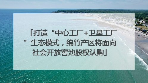 打造“中心工厂+卫星工厂”生态模式，绵竹产区将面向社会开放窖池股权认购