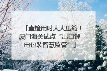 查检用时大大压缩！厦门海关试点“出口锂电包装智慧监管”