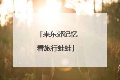 来东郊记忆 看旅行蛙蛙