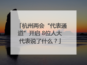 杭州两会“代表通道”开启 8位人大代表说了什么？