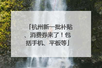 杭州新一批补贴、消费券来了！包括手机、平板等