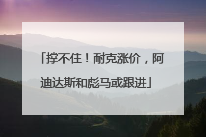 撑不住！耐克涨价，阿迪达斯和彪马或跟进