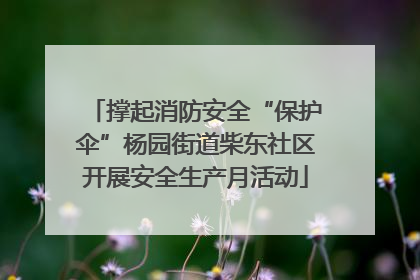 撑起消防安全“保护伞”杨园街道柴东社区开展安全生产月活动