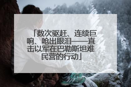 数次驱赶、连续巨响、呛出眼泪——直击以军在巴勒斯坦难民营的行动