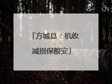 方城县：机收减损保粮安