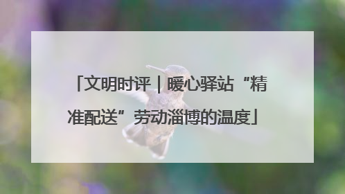 文明时评｜暖心驿站“精准配送”劳动淄博的温度