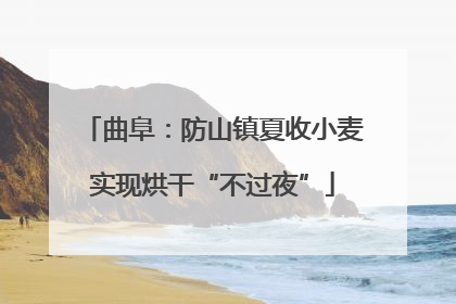 曲阜：防山镇夏收小麦实现烘干“不过夜”