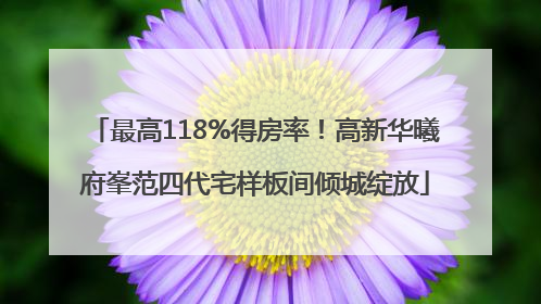 最高118%得房率！高新华曦府峯范四代宅样板间倾城绽放