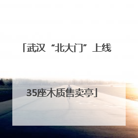武汉“北大门”上线35座木质售卖亭