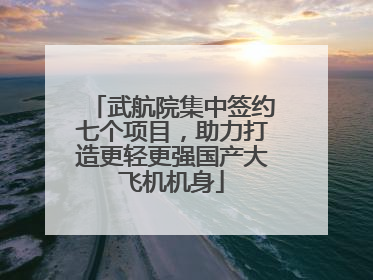 武航院集中签约七个项目，助力打造更轻更强国产大飞机机身