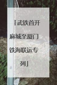 武铁首开麻城至厦门铁海联运专列