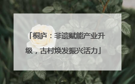 桐庐：非遗赋能产业升级，古村焕发振兴活力