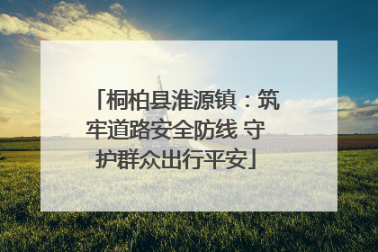 桐柏县淮源镇：筑牢道路安全防线 守护群众出行平安