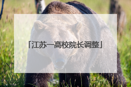 江苏一高校院长调整