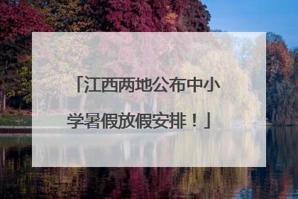 江西两地公布中小学暑假放假安排！