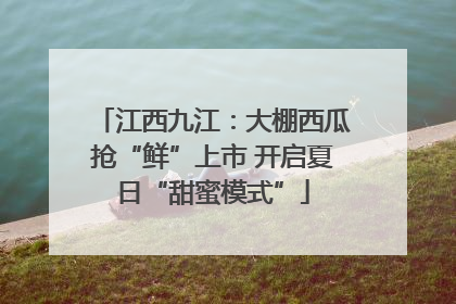 江西九江：大棚西瓜抢“鲜”上市 开启夏日“甜蜜模式”