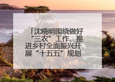 沈晓明围绕做好“三农”工作、推进乡村全面振兴开展“十五五”规划专题调研