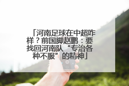 河南足球在中超咋样？前国脚赵鹏：要找回河南队“专治各种不服”的精神