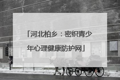 河北柏乡：密织青少年心理健康防护网
