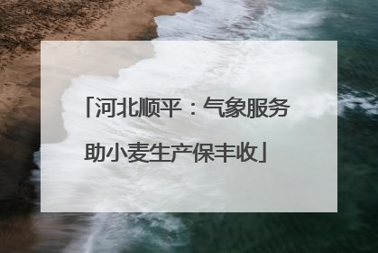 河北顺平：气象服务助小麦生产保丰收