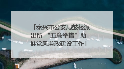 泰兴市公安局鼓楼派出所 “五廉举措”助推党风廉政建设工作