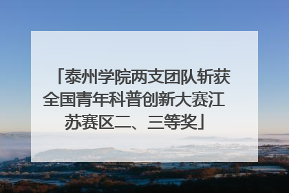 泰州学院两支团队斩获全国青年科普创新大赛江苏赛区二、三等奖